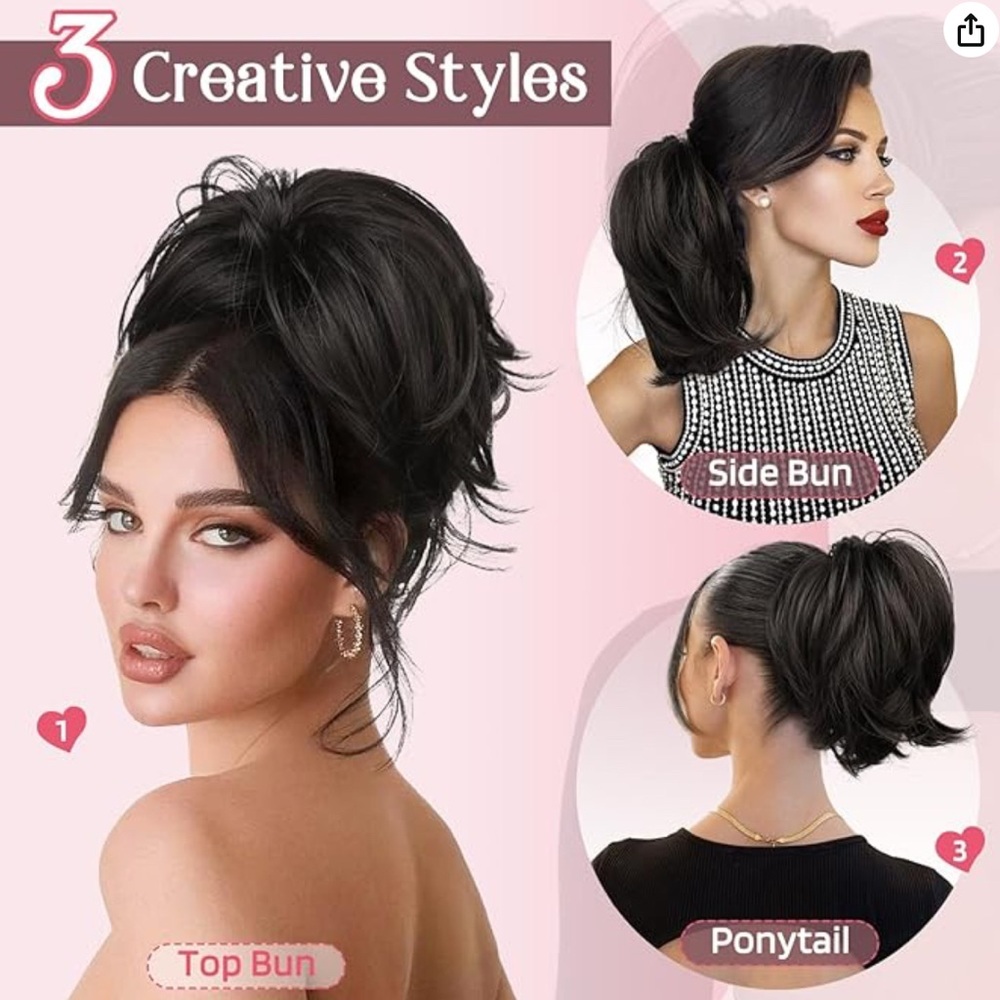 Elegant Brown Hair Extension with Clips